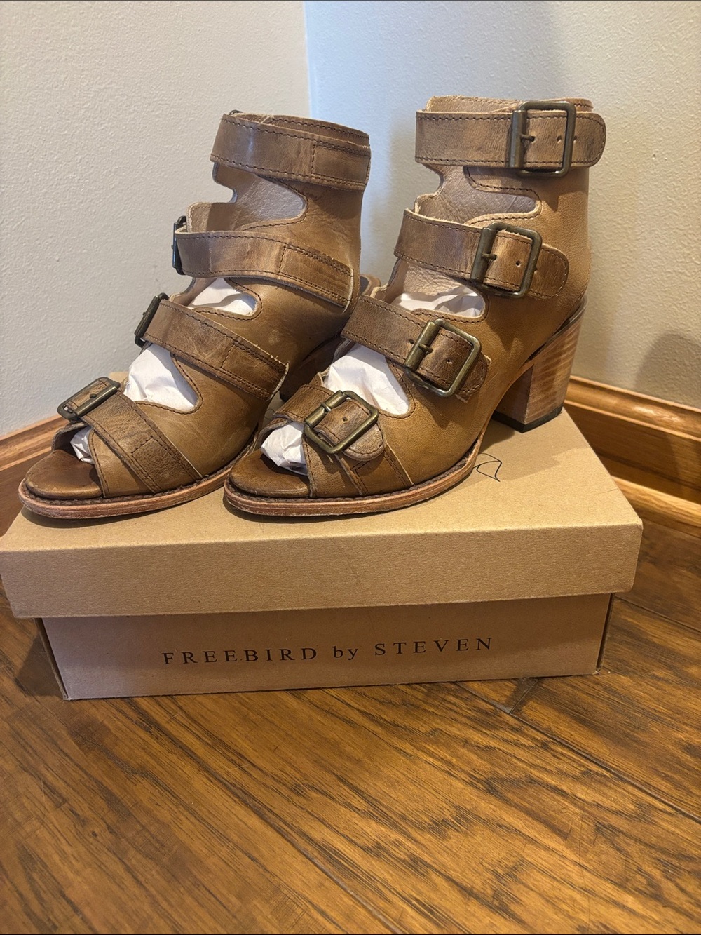 Freebird by Steven Quail Multi-Buckle Block Heel Sandals